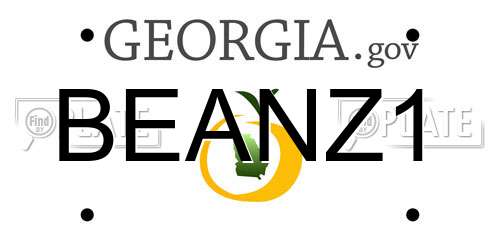 BEANZ1 Georgia License Plate