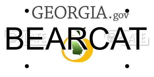 BEARCAT Georgia License Plate
