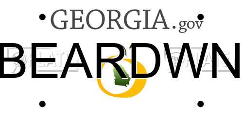 BEARDWN Georgia License Plate