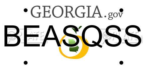BEASQSS Georgia License Plate