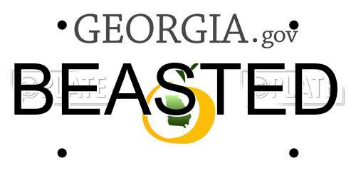 BEASTED Georgia License Plate