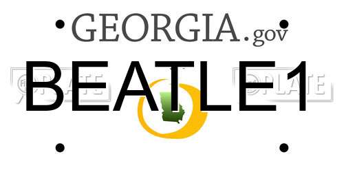 BEATLE1 Georgia License Plate