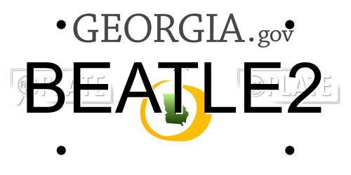 BEATLE2 Georgia License Plate