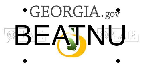 BEATNU Georgia License Plate