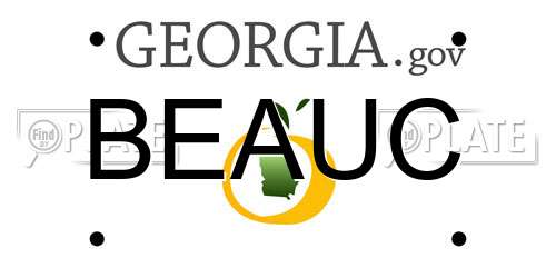 BEAUC Georgia License Plate
