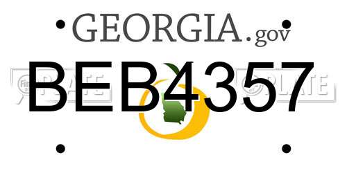 BEB4357 Georgia License Plate