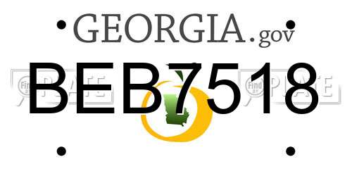 BEB7518 Georgia License Plate