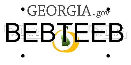 BEBTEEB Georgia License Plate