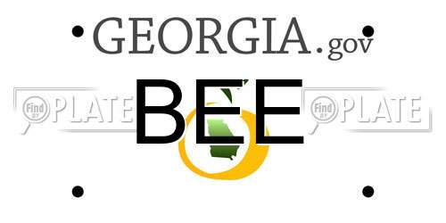 BEE Georgia License Plate