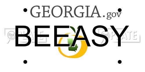 BEEASY Georgia License Plate
