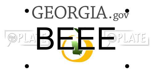 BEEE Georgia License Plate