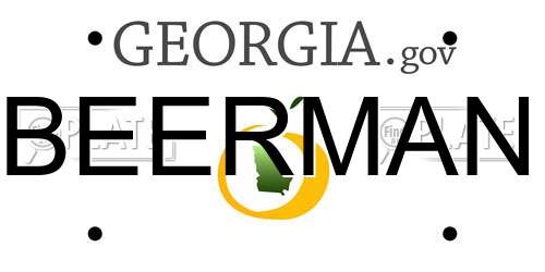 BEERMAN Georgia License Plate