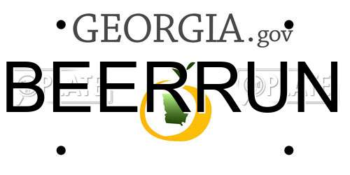 BEERRUN Georgia License Plate