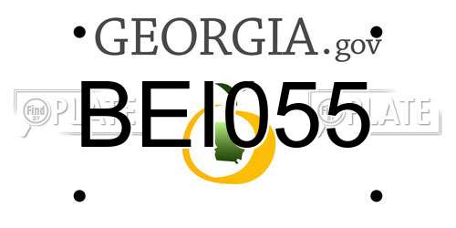 BEI055 Georgia License Plate