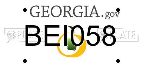 BEI058 Georgia License Plate