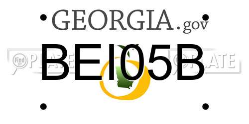 BEI05B Georgia License Plate