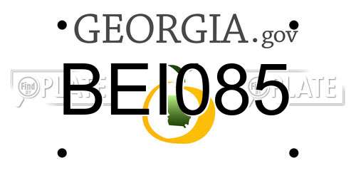 BEI085 Georgia License Plate