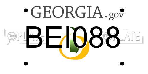 BEI088 Georgia License Plate