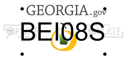 BEI08S Georgia License Plate