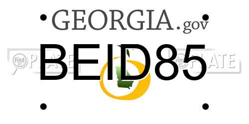 BEID85 Georgia License Plate