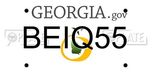 BEIQ55 Georgia License Plate
