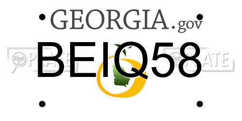 BEIQ58 Georgia License Plate