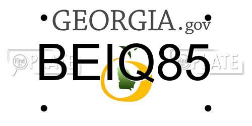 BEIQ85 Georgia License Plate