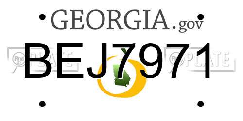 BEJ7971 Georgia License Plate