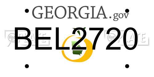 BEL2720 Georgia License Plate