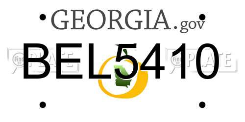 BEL5410 Georgia License Plate