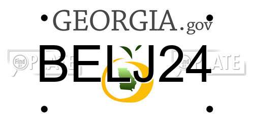 BELJ24 Georgia License Plate
