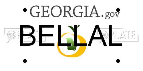 BELLAL Georgia License Plate