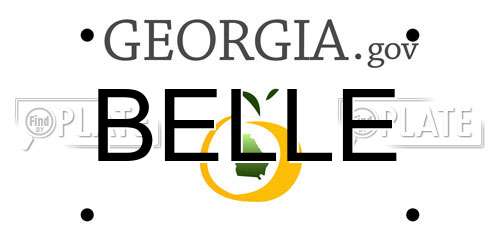 BELLE Georgia License Plate