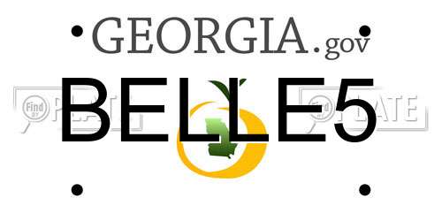 BELLE5 Georgia License Plate