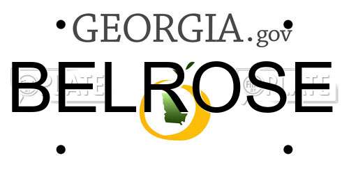 BELROSE Georgia License Plate