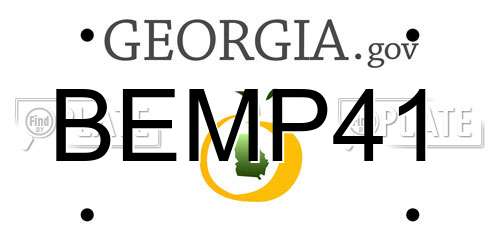 BEMP41 Georgia License Plate
