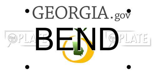 BEND Georgia License Plate