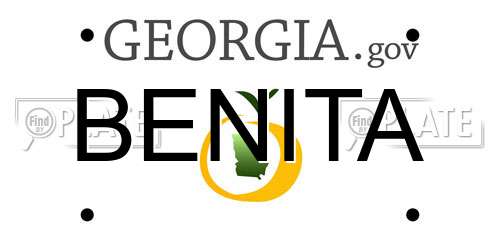 BENITA Georgia License Plate