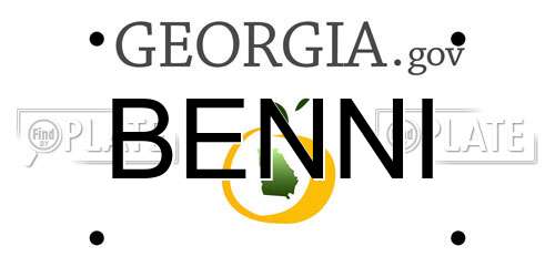 BENNI Georgia License Plate