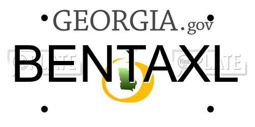 BENTAXL Georgia License Plate