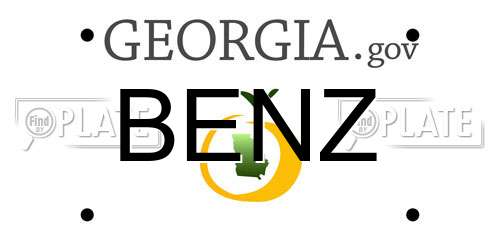 BENZ Georgia License Plate