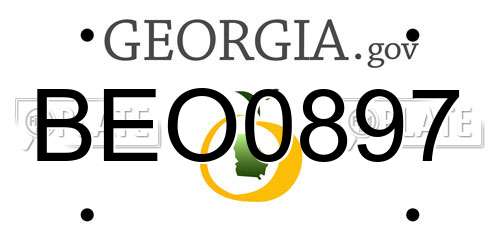 BEO0897 Georgia License Plate