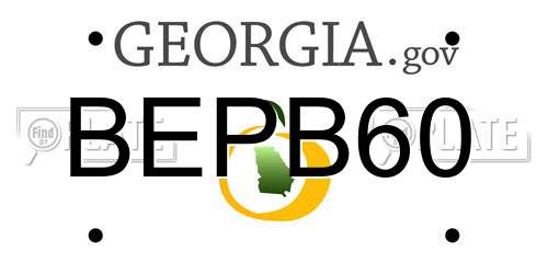 BEPB60 Georgia License Plate