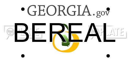 BEREAL Georgia License Plate