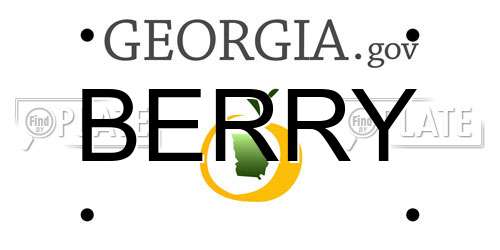 BERRY Georgia License Plate