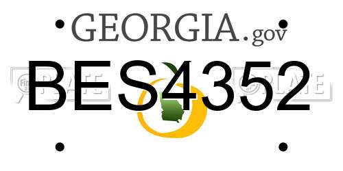 BES4352 Georgia License Plate