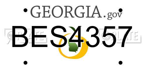 BES4357 Georgia License Plate