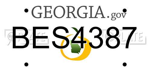 BES4387 Georgia License Plate