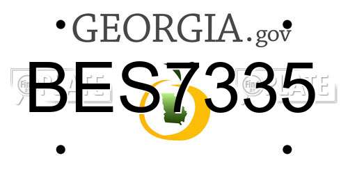 BES7335 Georgia License Plate