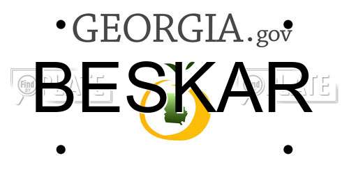 BESKAR Georgia License Plate